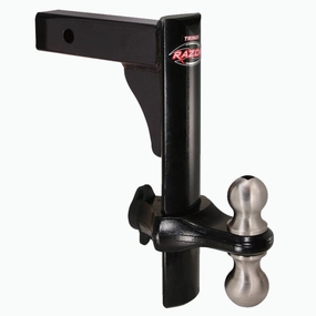 12-inch Black Powder Coat Drop Hitch with Locking Ball Mount