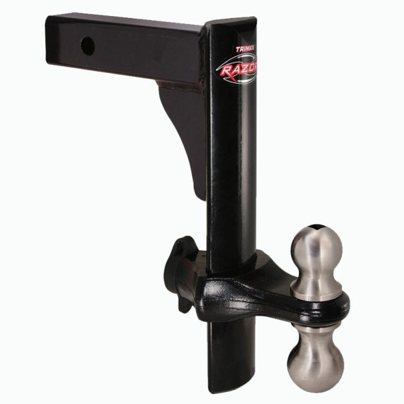 12-inch Black Powder Coat Drop Hitch with Locking Ball Mount