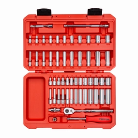 3/8 Inch Drive 6-Point Socket and Ratchet. 46-Piece (5/16-3/4 in.. 8-19 mm)
