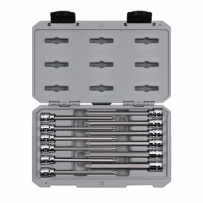 3/8 Inch Drive Long Torx Bit Socket Set. 12-Piece (T10-T60)