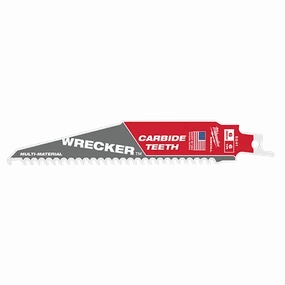 6 In. 6 Tpi The Wrecker With Carbide Teeth Sawzall Blade 1pk