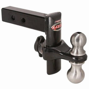 6-inch Black Powder Coat Drop Hitch with Locking Ball Mount