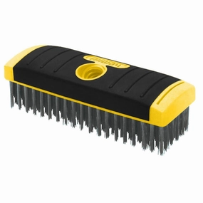 6X19 Sg Carbon Steel Wire Brush- Scrub Brush Block. Labelled