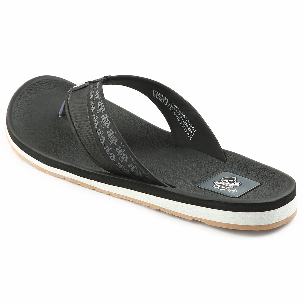 A-HA Casual Black Flip Flops For Men ANCO-03 By Liberty