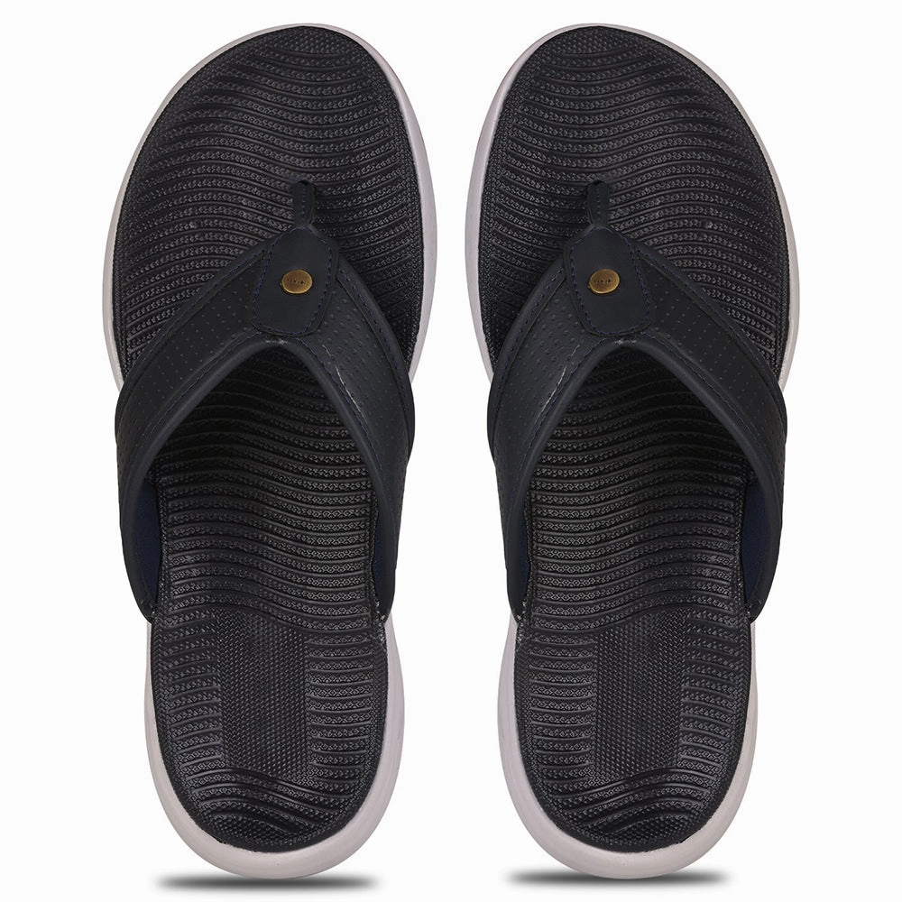 A-HA Casual Navy Blue Flip-Flops For Men IMPACT-30 By Liberty