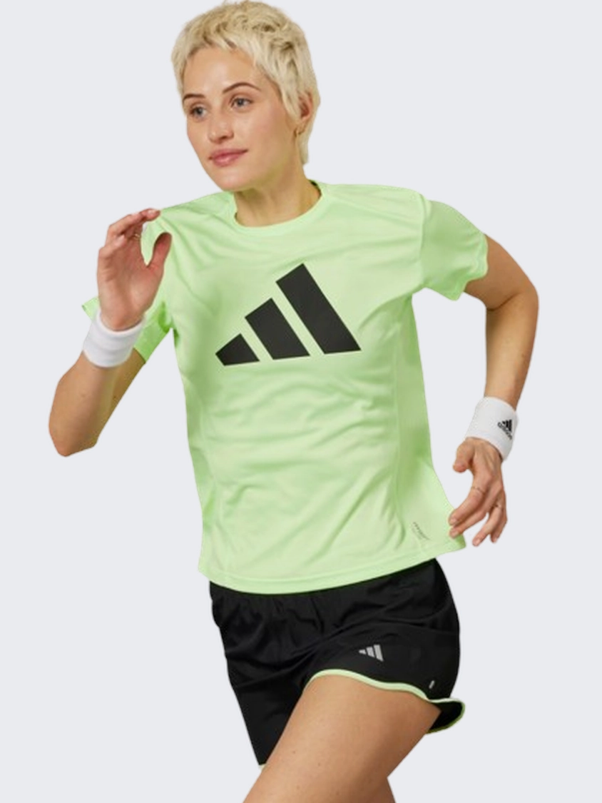 Adidas Run It Women Running T-Shirt Grey Spark