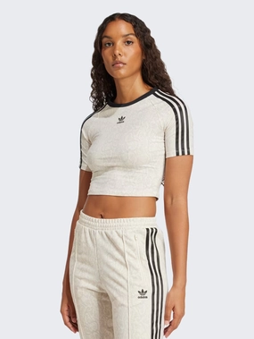 Adidas Snakeskin 3 Stripes Baby Women Original T-Shirt White/Multicolor