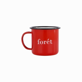 Bean Enamel Mug Red