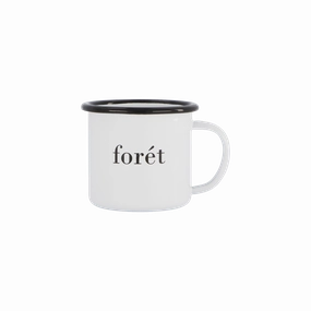 Bean Enamel Mug White