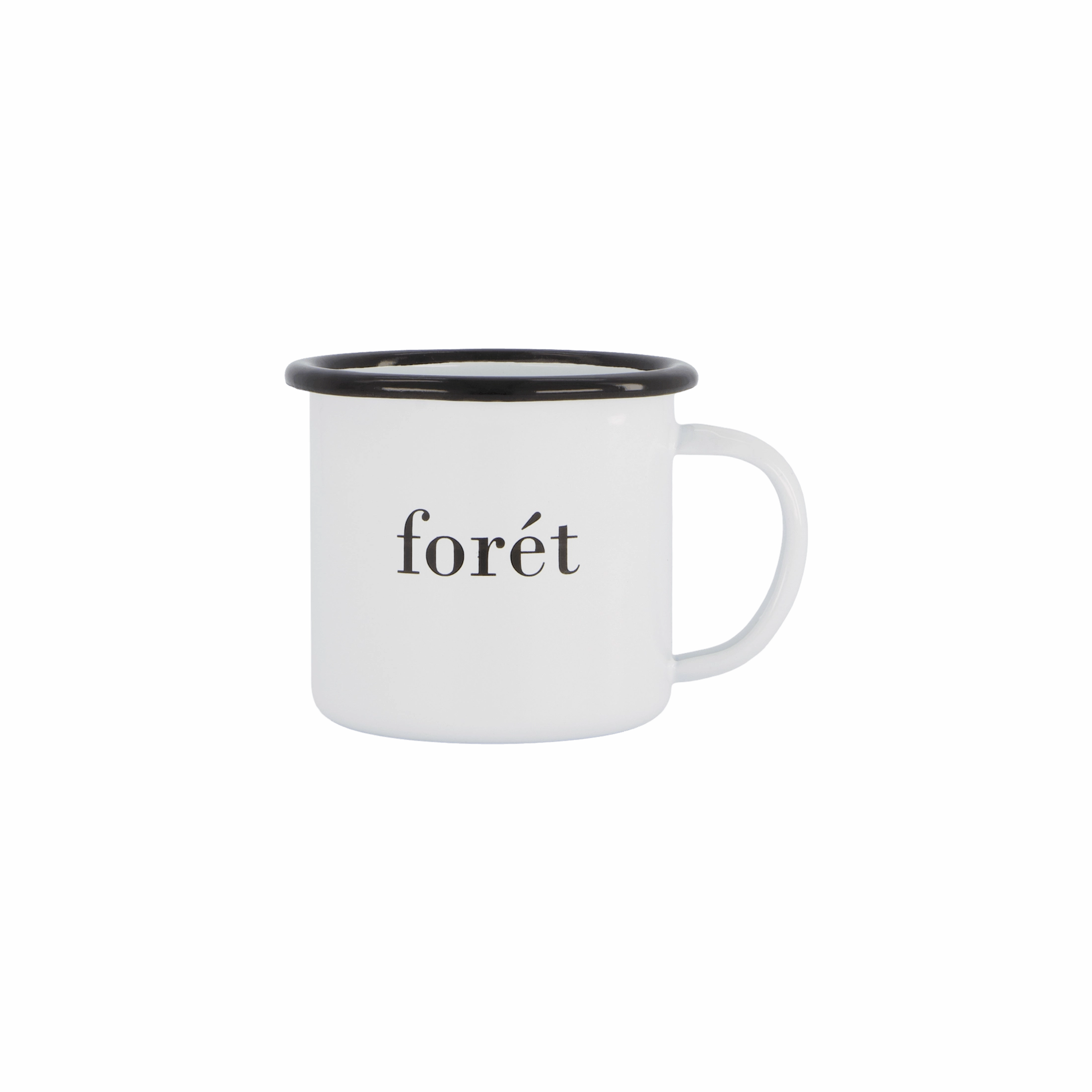 Bean Enamel Mug White