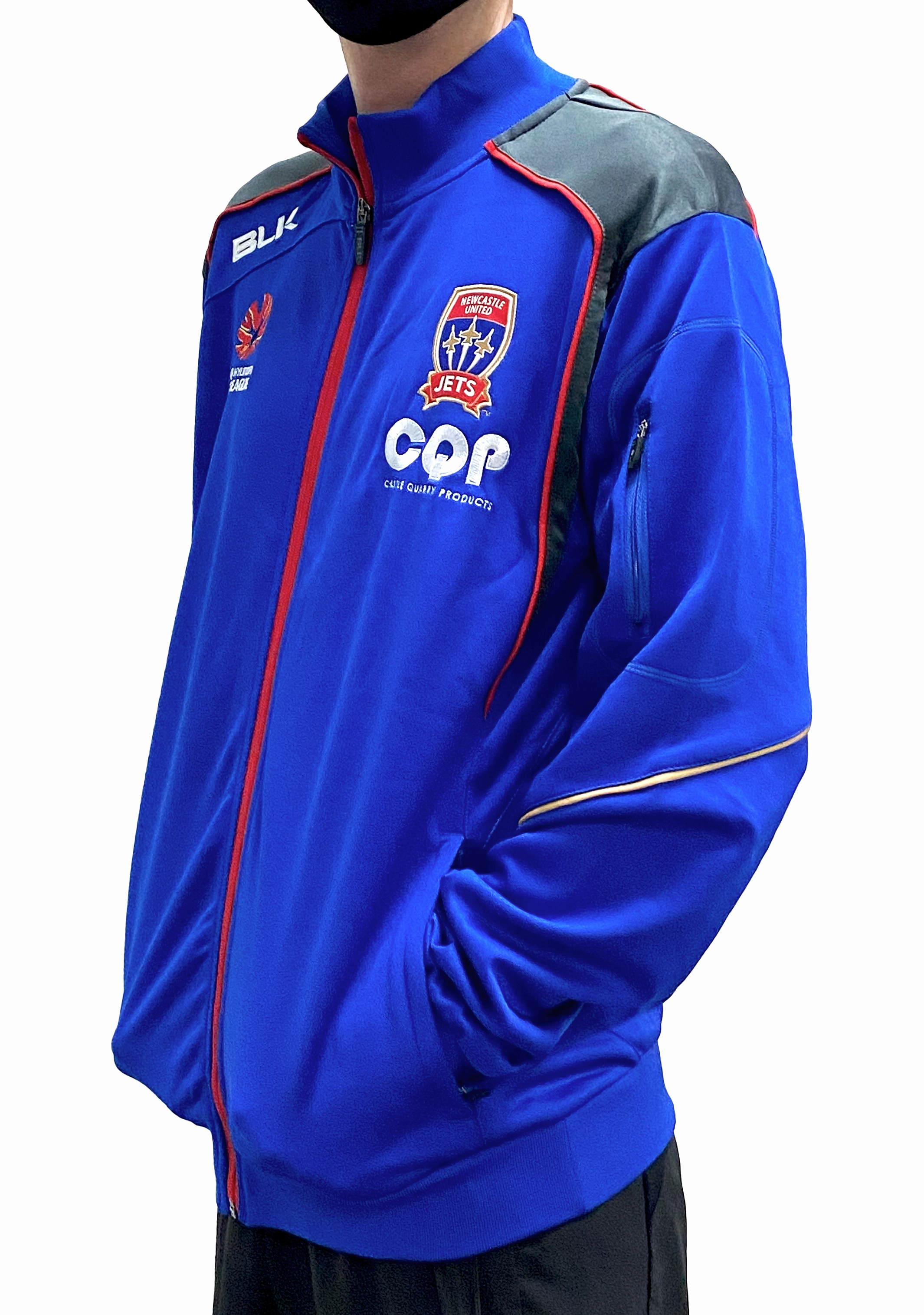 BLK Newcastle Jets Travel Jacket Mens <br> NJJK103