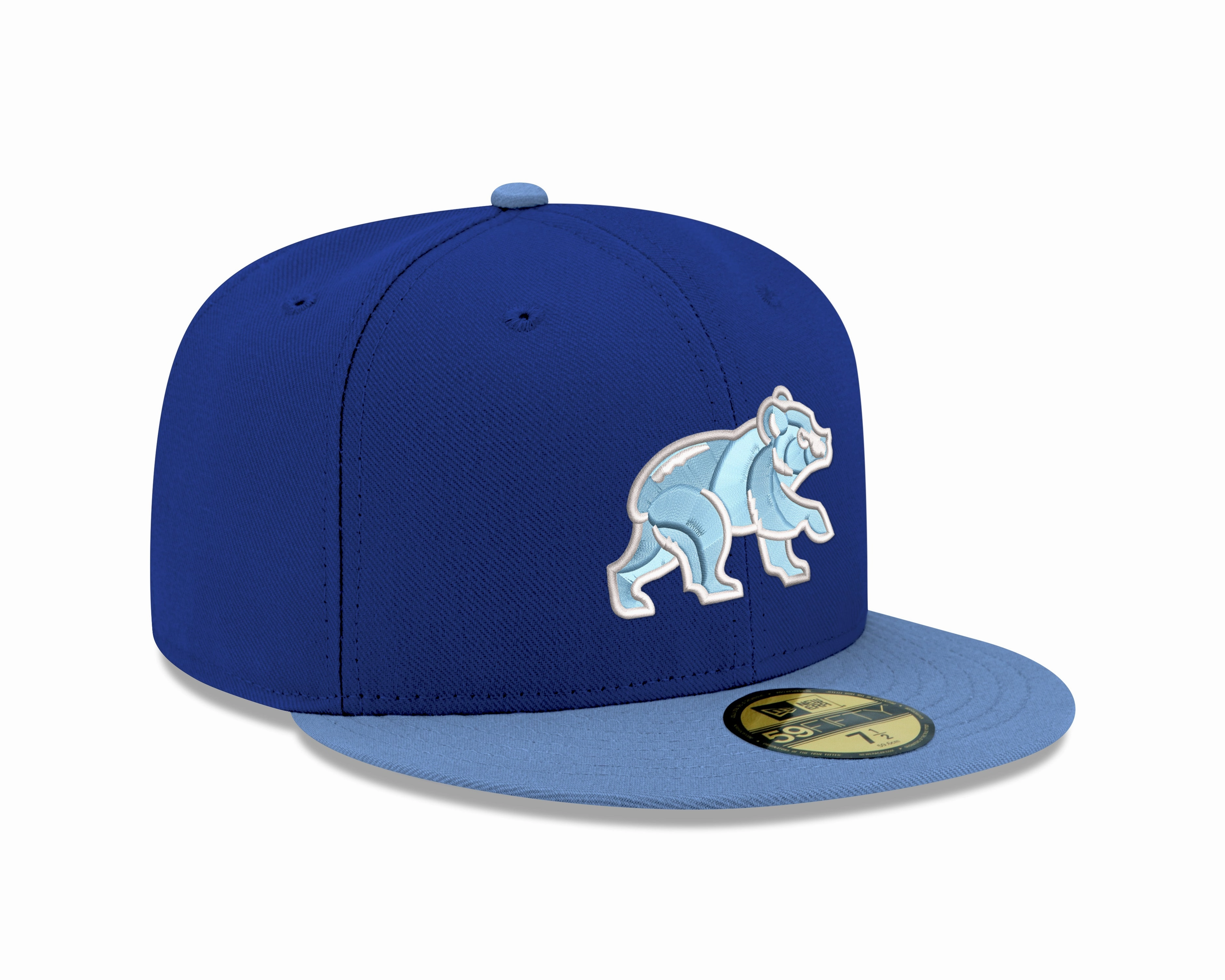 Chicago Cubs Royal/Sky Blue Spring Training Bear New Era 59FIFTY Fitted Hat