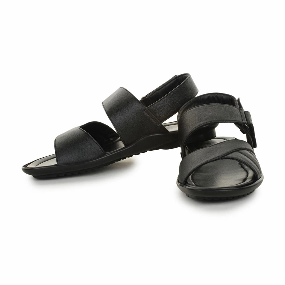 Coolers Formal (Black) Sandals For Men LAF-202 By Liberty