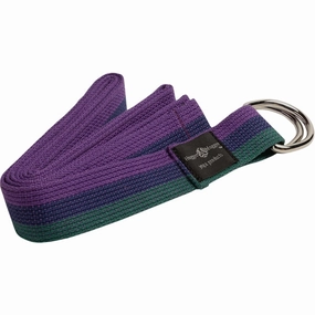 Cotton D-Ring Yoga Strap. Multi - 10'