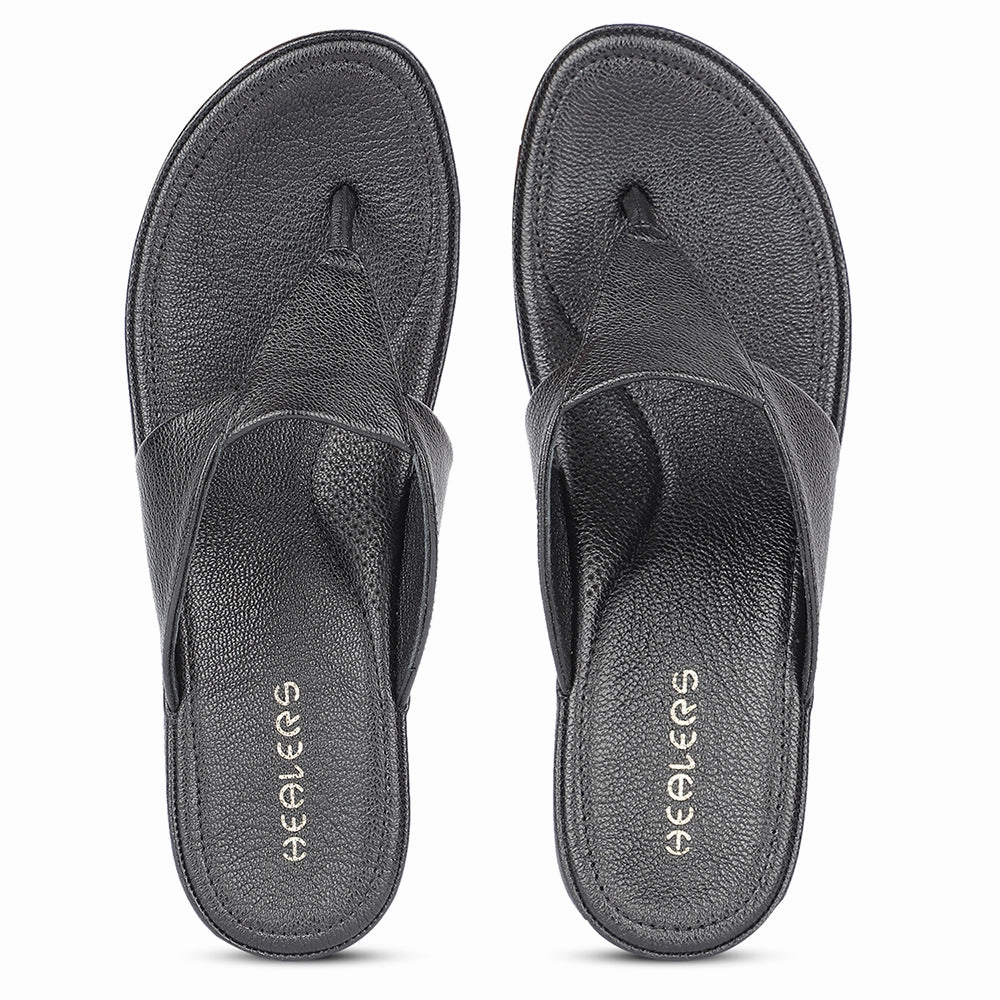 Healers Casual Black Wedges Heels For Women J332-41 By Liberty