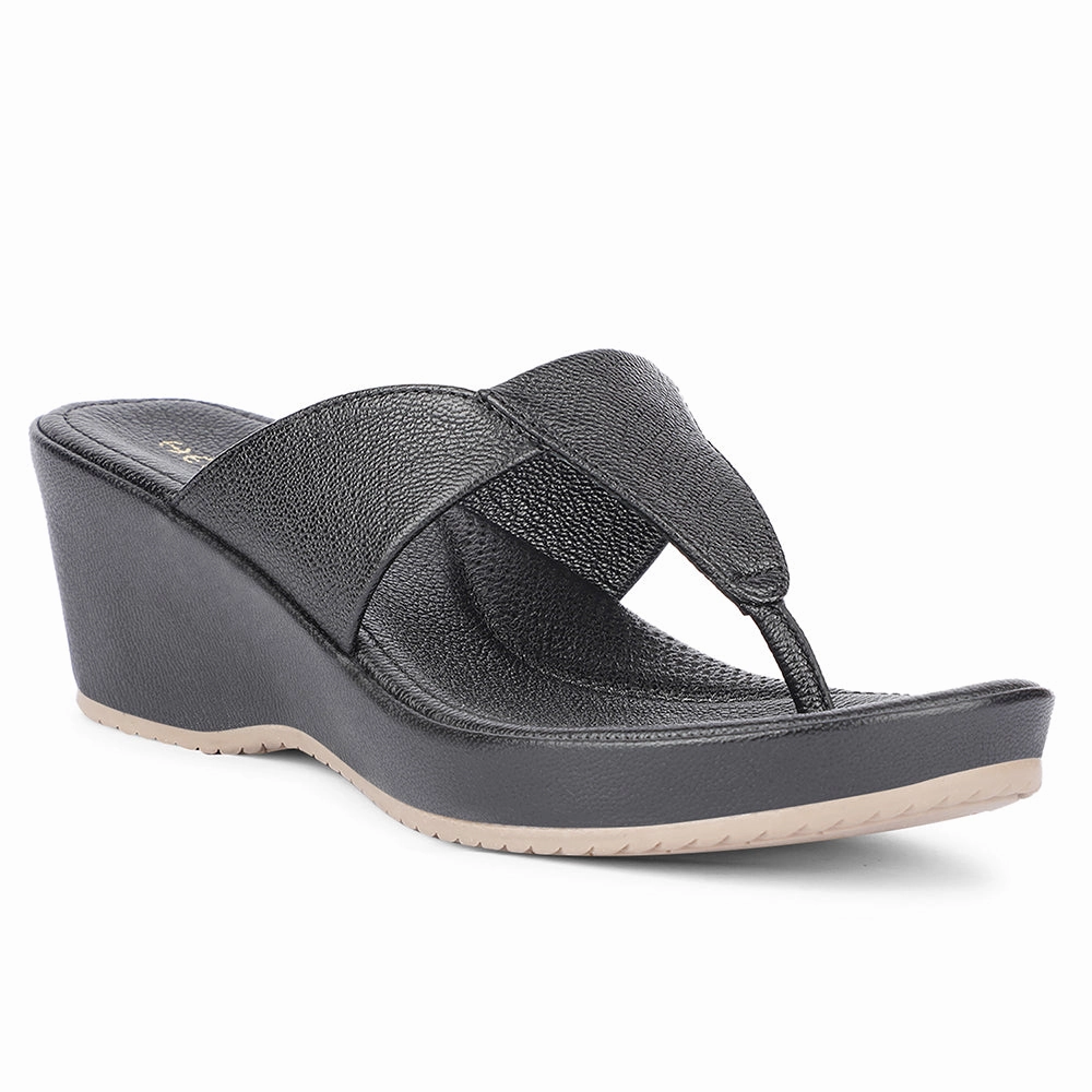Healers Casual Black Wedges Heels For Women J332-41 By Liberty