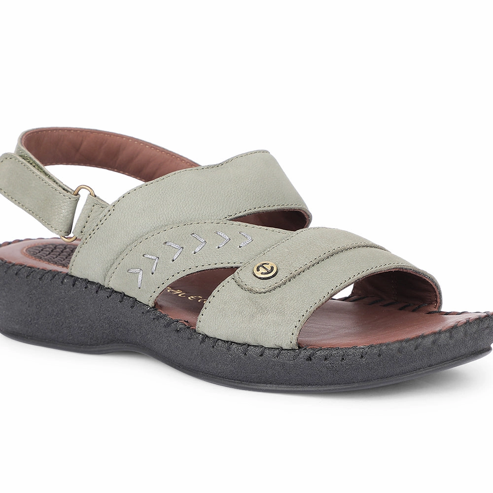 Healers Casual Green Sandal For Women J332-09 By Liberty