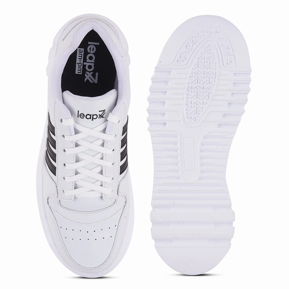 Leap7x Casual White Lacing Sneakers For Men JAXER-1E By Liberty