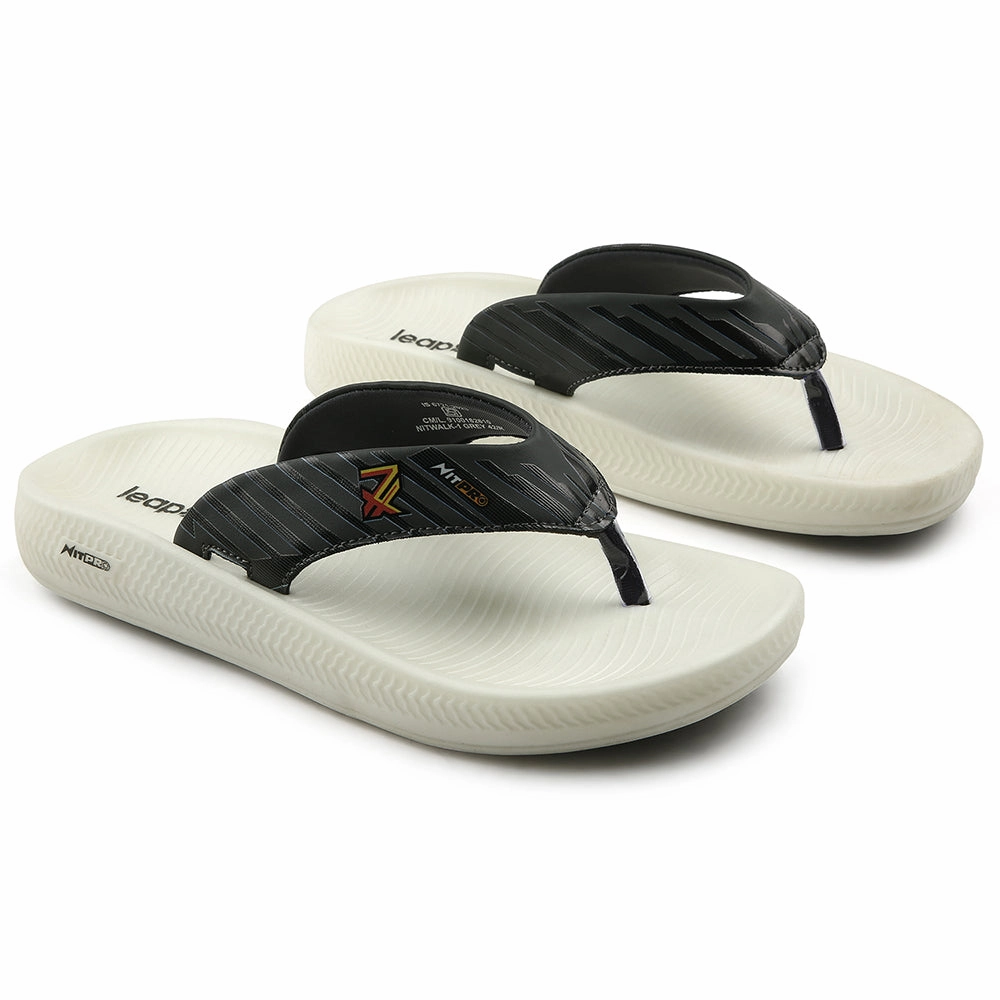 Leap7x Grey Casual Flip Flop For Men NITWALK-1 By Liberty