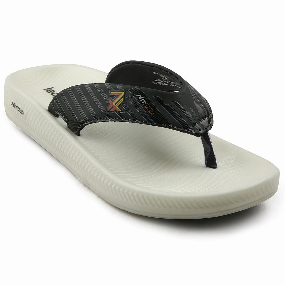 Leap7x Grey Casual Flip Flop For Men NITWALK-1 By Liberty