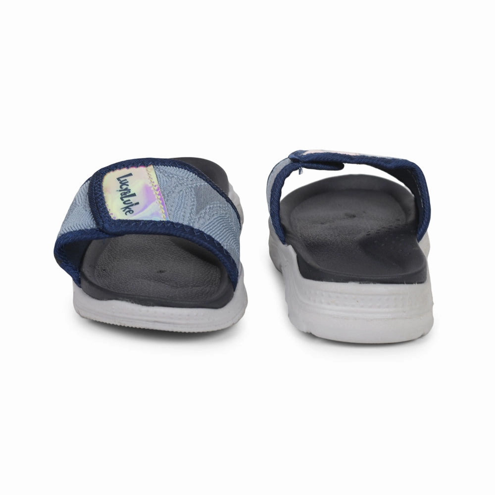 Lucy & Luke Casual Blue Slides For Kids RICKY-18 By Liberty