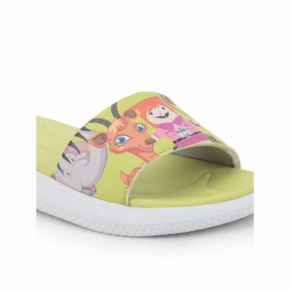 Lucy & Luke Casual Lemon Slides For Kids HIPPO-30S By Liberty
