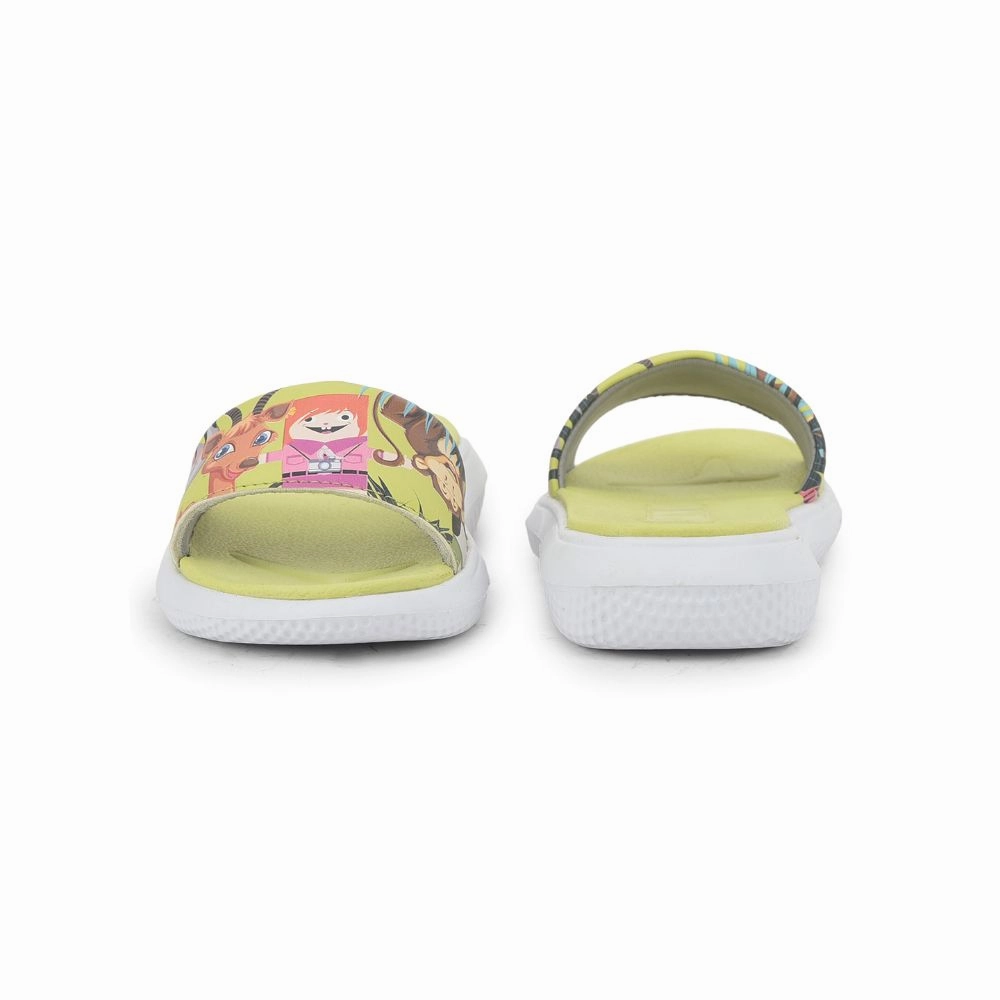 Lucy & Luke Casual Lemon Slides For Kids HIPPO-30S By Liberty