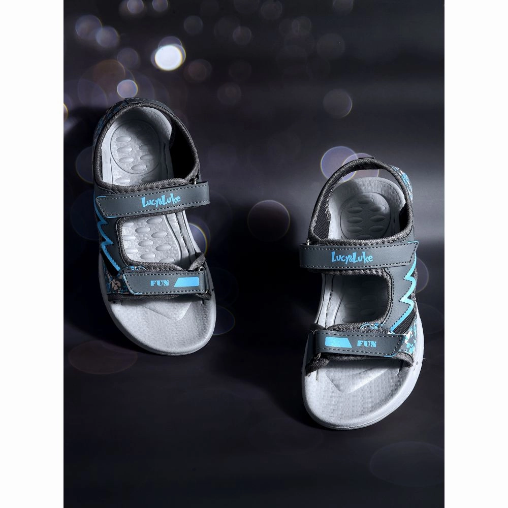 Lucy & Luke (Grey) Casual Sandal For Kids LB167-1 By Liberty
