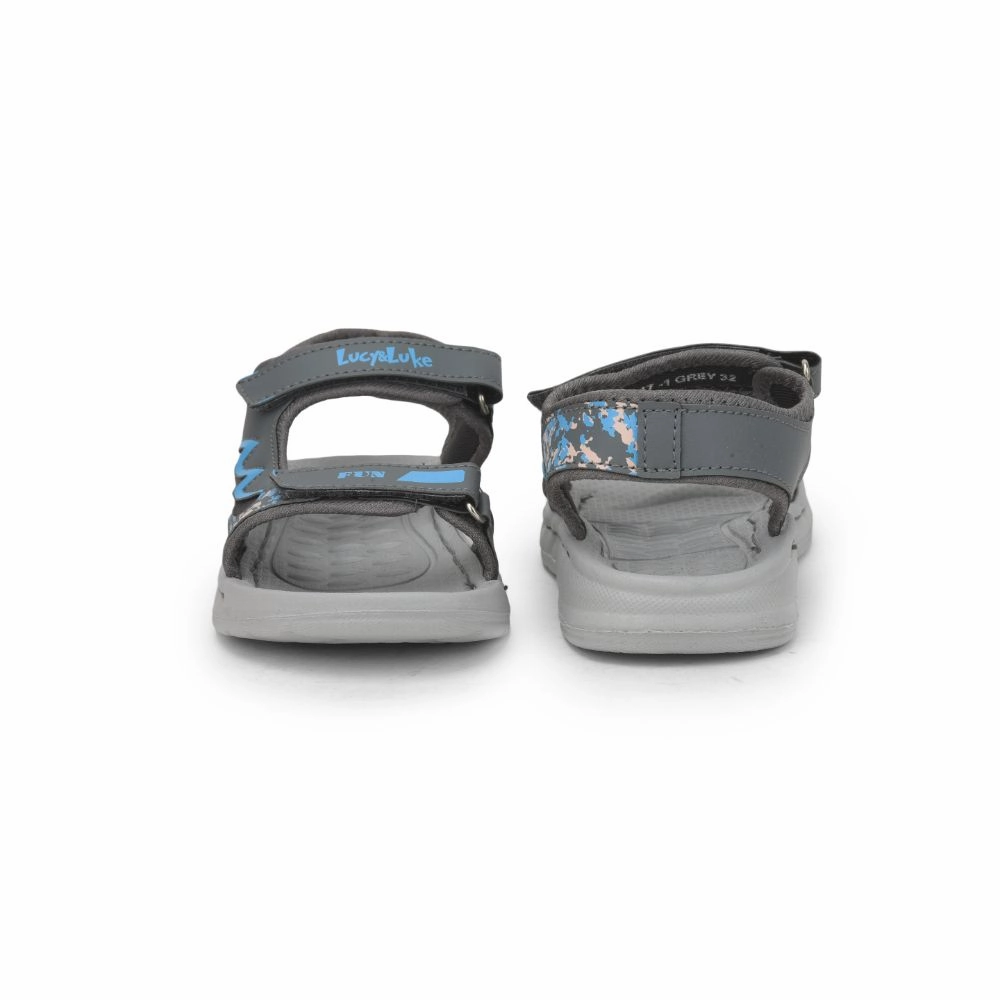 Lucy & Luke (Grey) Casual Sandal For Kids LB167-1 By Liberty