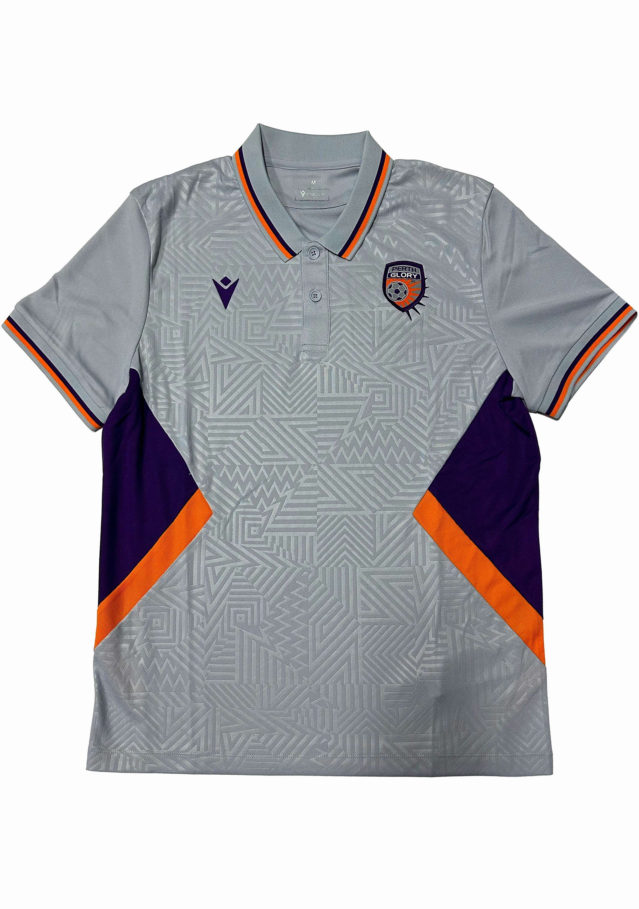 Macron Men's Perth Glory M23/24 Travel Player Polo with FREE A-League Snapback Cap <br> 58584213