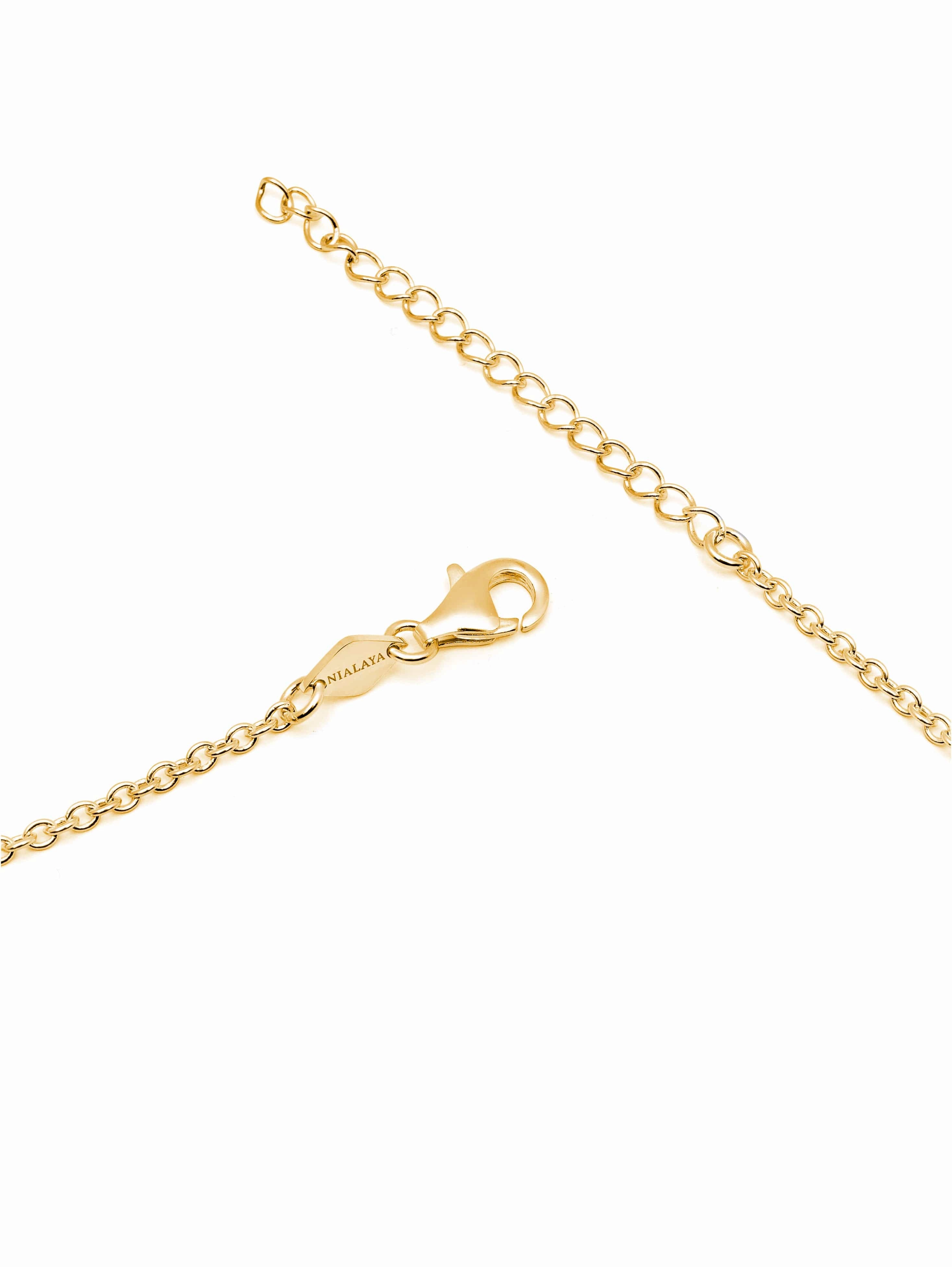 Men's Sterling Silver Gold Plated Mini Cross Necklace with Green Enamel