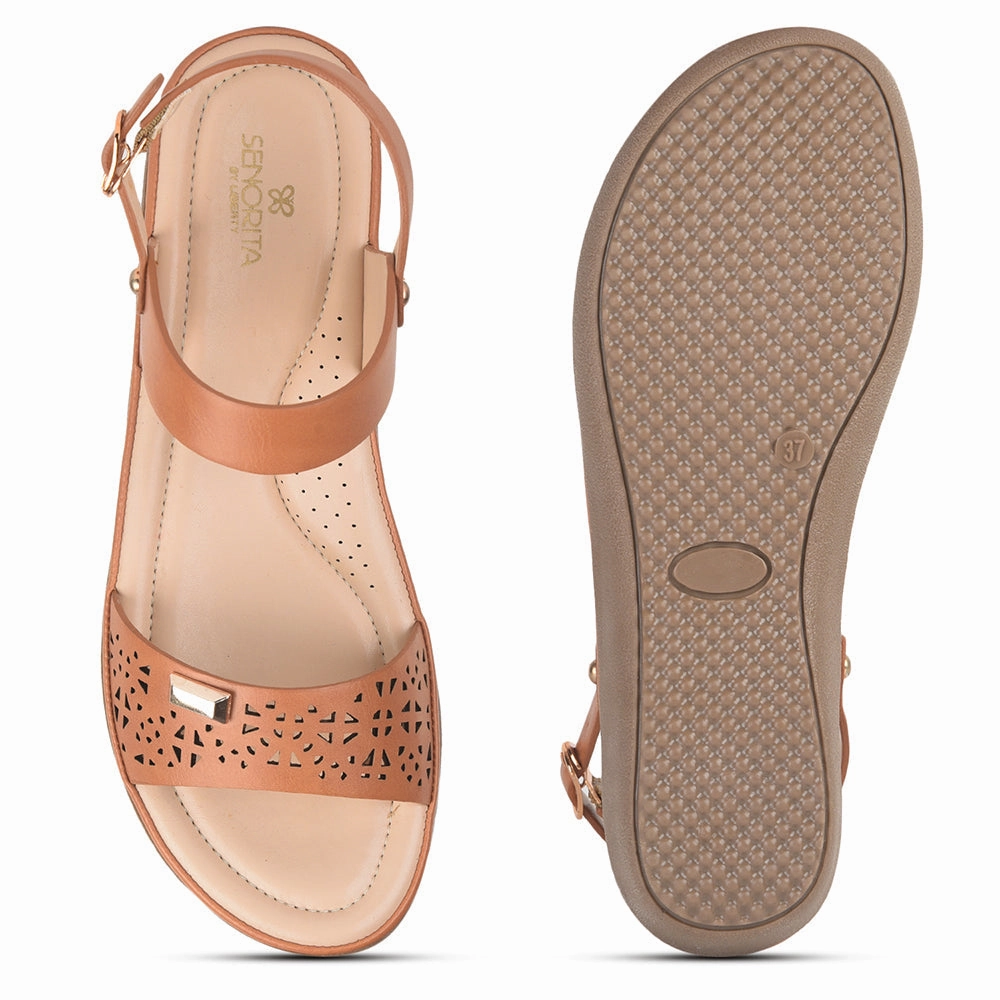 Senorita Fashion (Tan) Sandals For Women MMJ-511 By Liberty