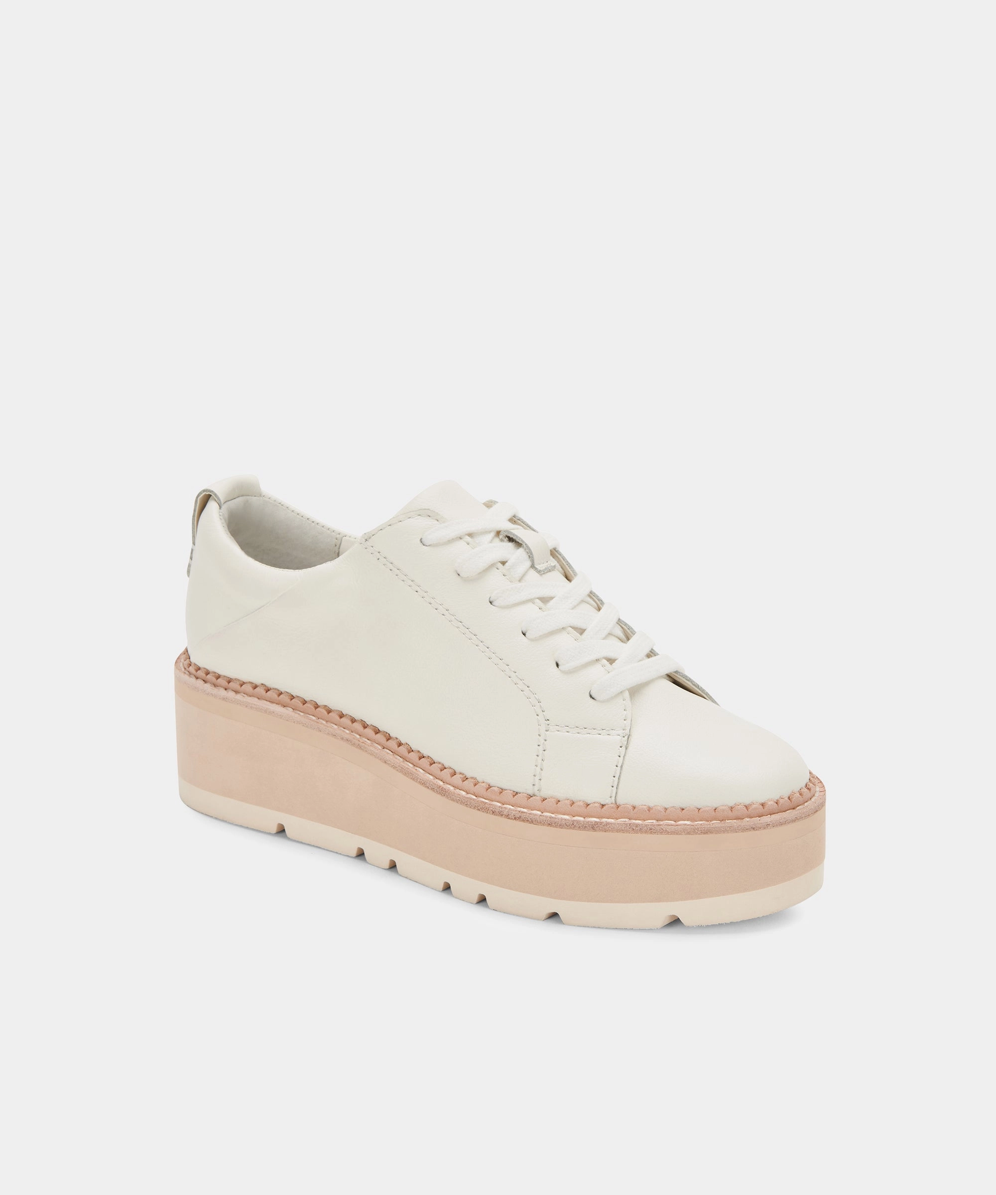 TOYAH SNEAKERS WHITE LEATHER - re:vita