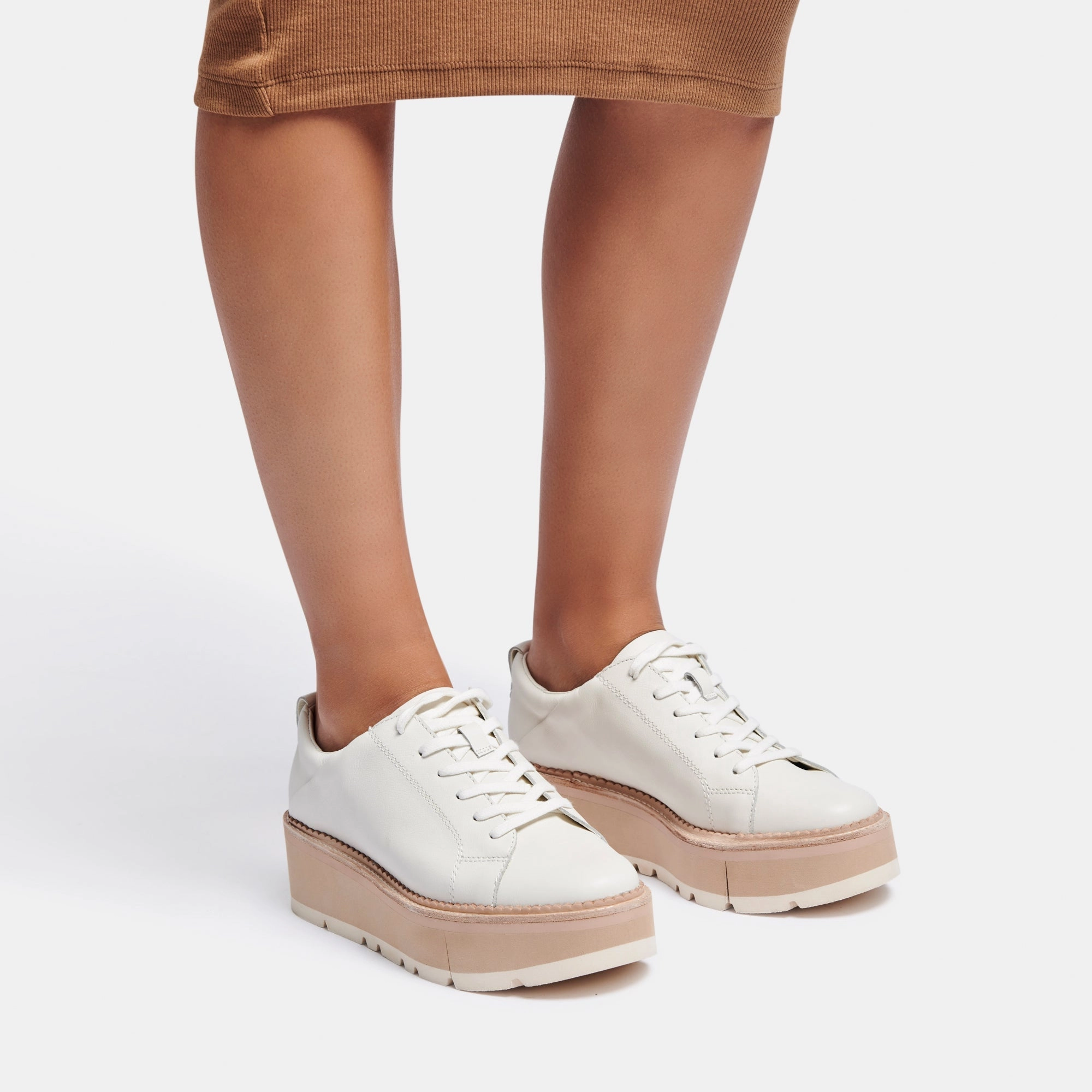 TOYAH SNEAKERS WHITE LEATHER - re:vita